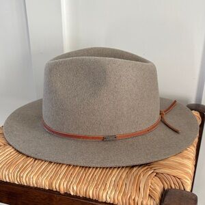 Brixton Gray Fedora with Tan Band